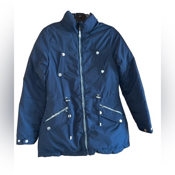 Snobbish Collection Reversible‎ Anorak Puffer Coat Womens Size Small Black Olive - Picture 1 of 14